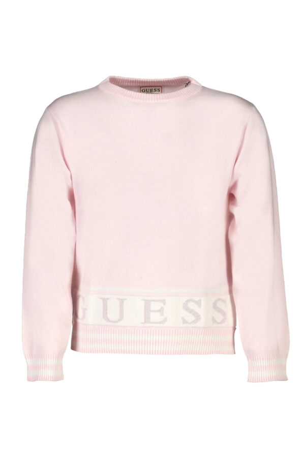 Guess Kids Golfino Rosa Bianco Bambina