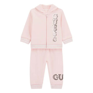 Guess Kids Completo Tuta 2 Pezzi Rosa Bainco Bambina