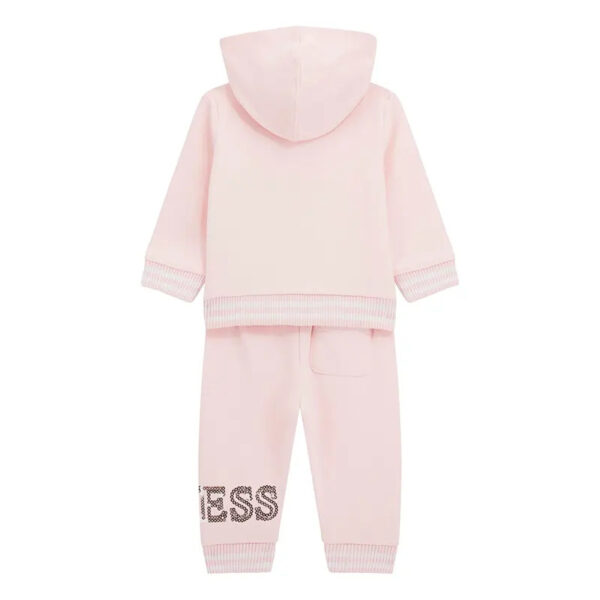 Guess Kids Completo Tuta 2 Pezzi Rosa Bainco Bambina