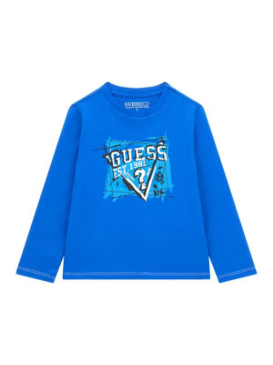 Guess Kids Maglia Maniche Lunghe Blu Elettrico Bambino
