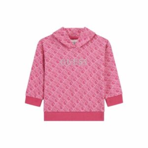 Guess Kids Felpa Con Cappuccio Rosa Bambina