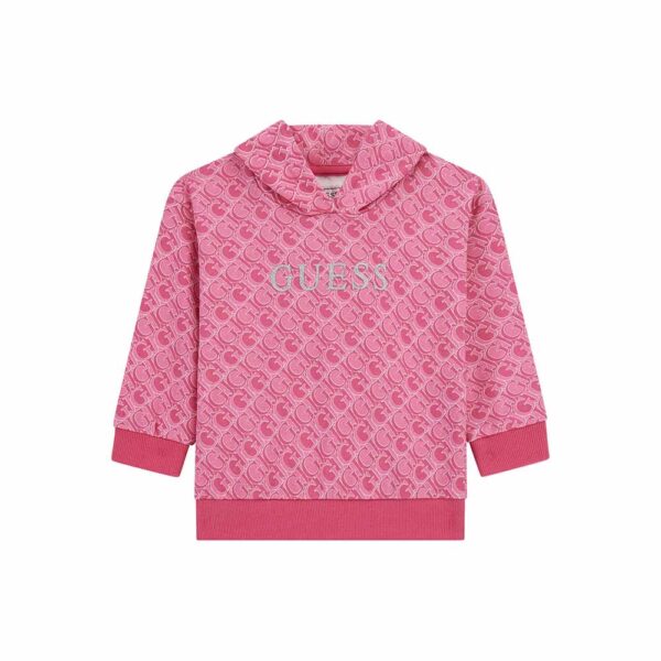 Guess Kids Felpa Con Cappuccio Rosa Bambina