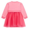 Guess Abito fit and flare con balze in rete Rosa Fucsia Bambina