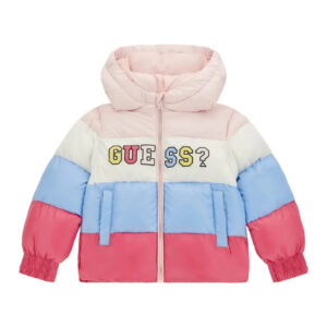 Guess Kids Bomberino Con Cappuccio Multicolore Bambina