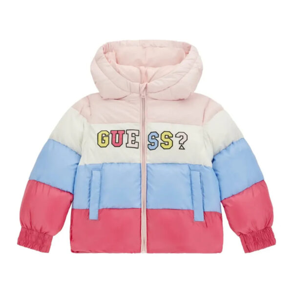 Guess Kids Bomberino Con Cappuccio Multicolore Bambina