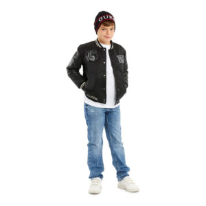 Guess Kids Cappello In Maglia Nero Bambino