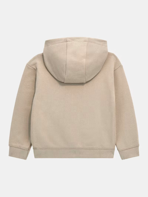 Guess Felpa Con Cappuccio logo triangolo frontale Beige Bambino