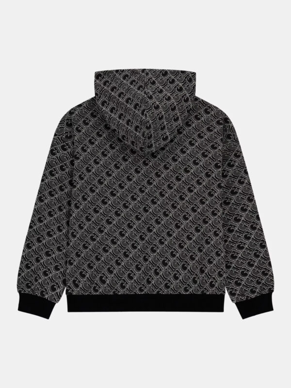 Guess Kids Felpa Con Cappuccio Nera Grigia Bambine Ragazze