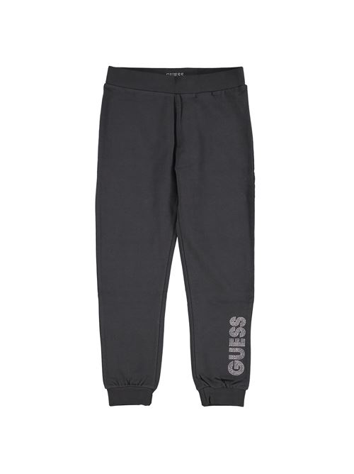 Guess Pantalone Tuta Garzato Nero Bambino Ragzzzi