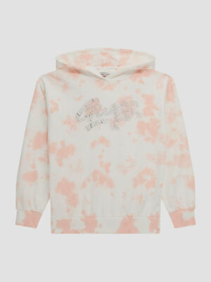 Guess Tie-Dye Signature Oversized Hoodie Felpa Con Cappuccio Multicolore Bambine Ragazze