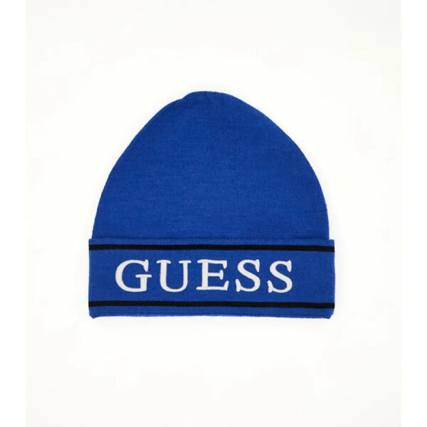 Guess Kids Cappello In Maglia Blu Bambino