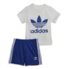 Adidas Trefoil Completo Bianco Blu  Bambino