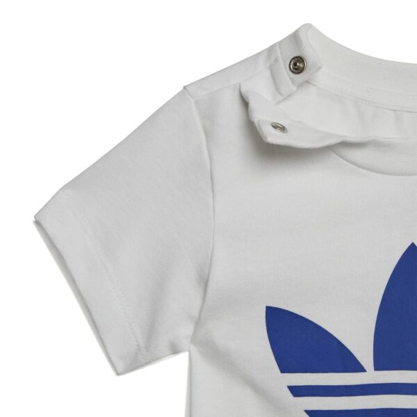 Adidas Trefoil Completo Bianco Blu  Bambino