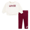 Levi’s Completo 2 Pezzi Bianca Bordeaux Bambina