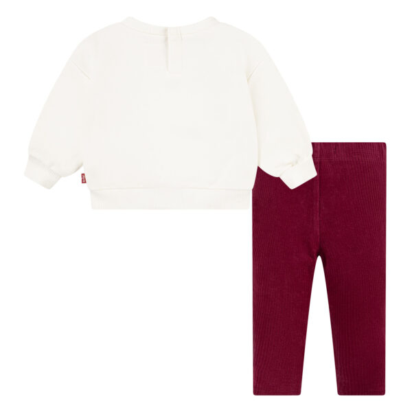 Levi’s Completo 2 Pezzi Bianca Bordeaux Bambina