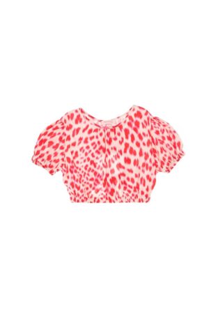 Imperial Maglia bambina cropped fantasia animalier