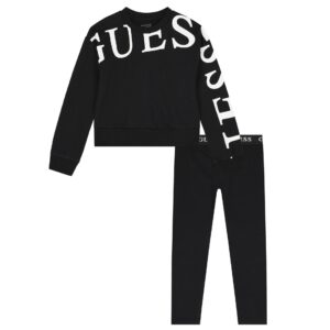 Guess Kids Felpa Girocollo Nera Bambine Ragazze