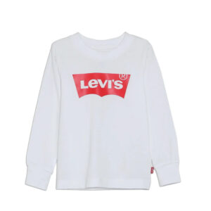 Levi's Kids T-Shirt Maniche Lunghe Bianca Bambini