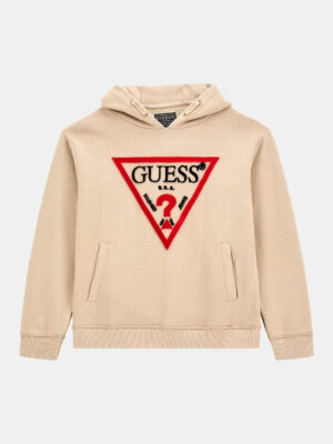 Guess Children s Felpa Con Cappuccio Beige Bambina