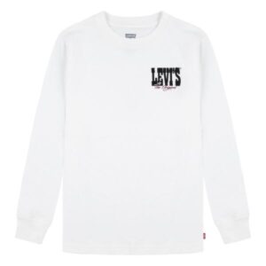 Levi's Giddy Ls Tee  T-Shirt Maniche Lunghe Bianca Bambini