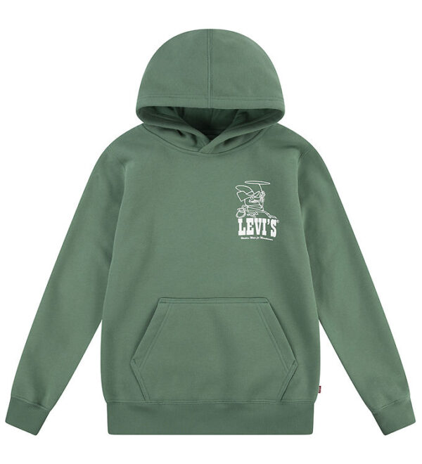 Levis Hoodie Murtle Felpa Con Cappuccio Verde Bambini Ragazzi