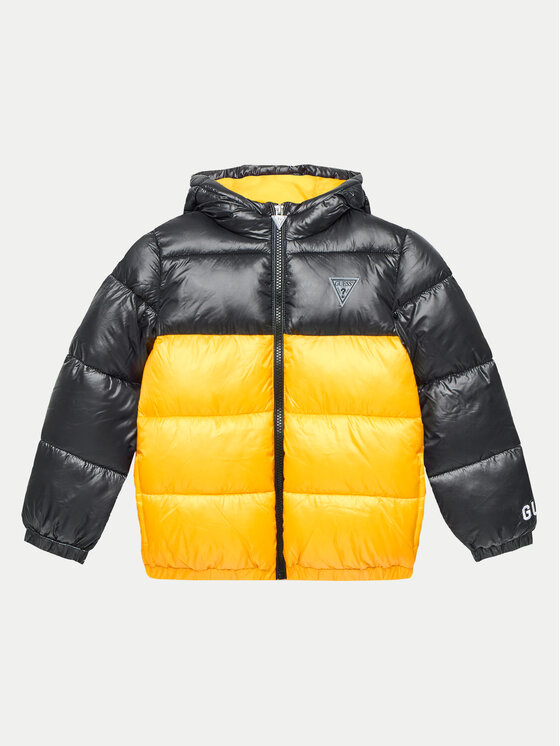 Guess Piumino 100 G Nero Giallo Bambini