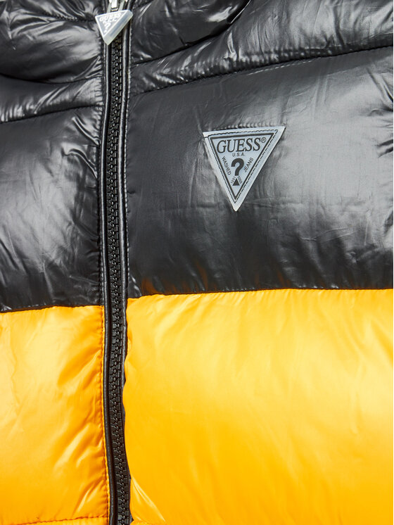 Guess Piumino 100 G Nero Giallo Bambini