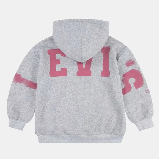 Levi's Lvg Levis Collegiate Hoodie Felpa Con Cappuccio Grigia Bambine Ragazze