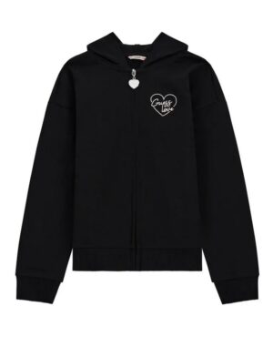 Guess Hooded Ls Active Felpa Nera Bambine Ragazze