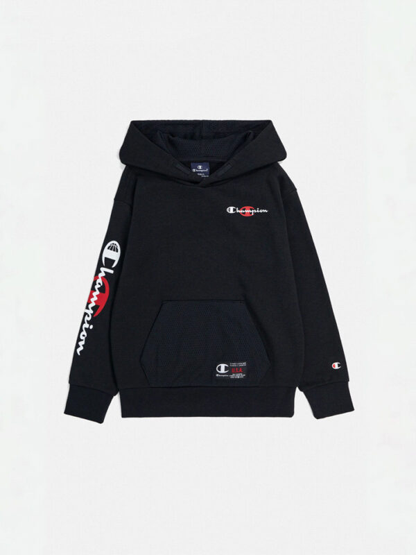 Champion felpa con cappuccio Nera ragazzo