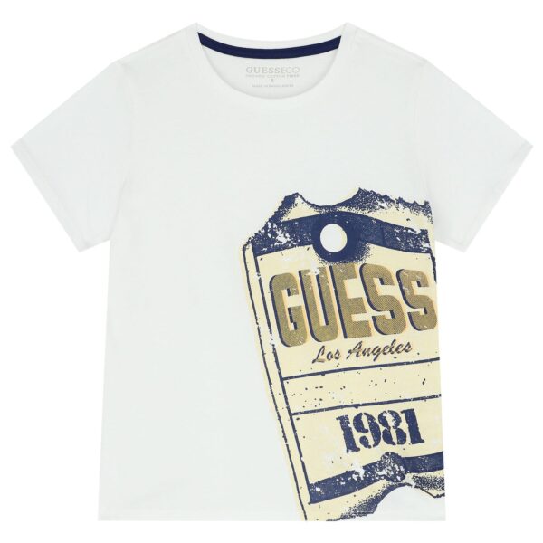 Guess Logo T-Shirt  Bianca Bambini