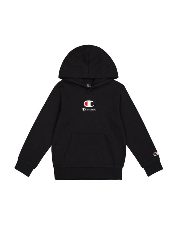 Champion Kid's Felpa con Cappuccio Nera Bambini