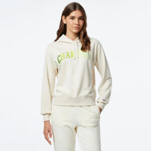 Champion Hooded Sweatshirt Felpa Beige Donna
