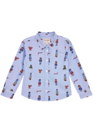 Camicia per bambini Oxford Adj fvy7 oxford caldo blu