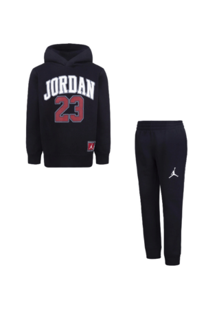 Tuta Jordan Jersey Pack Con Cappuccio Nero Bambini