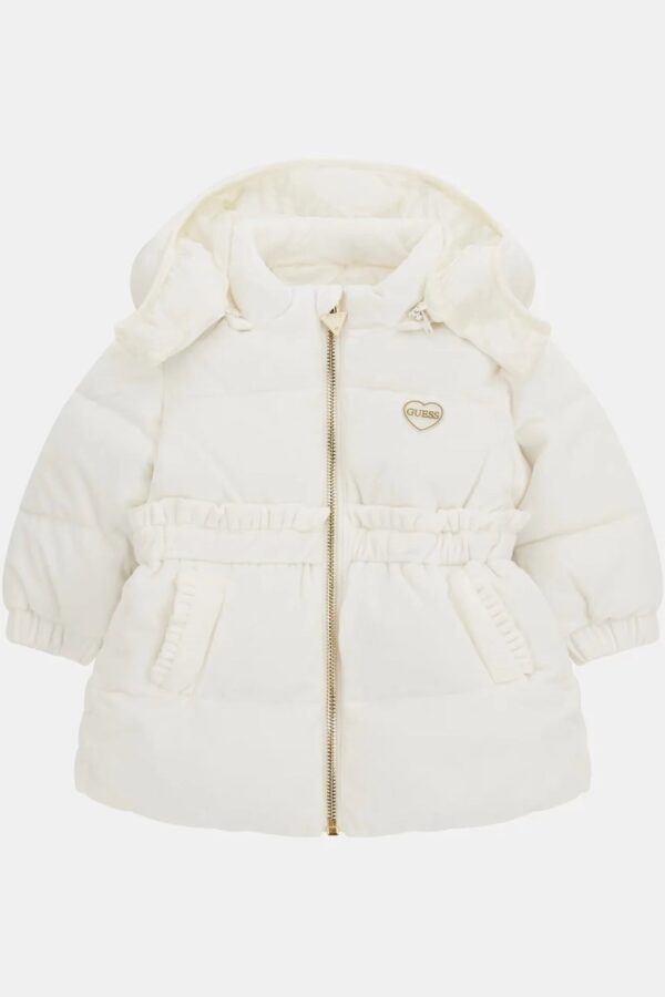 Guess Kids Cappotto Total white Bambina