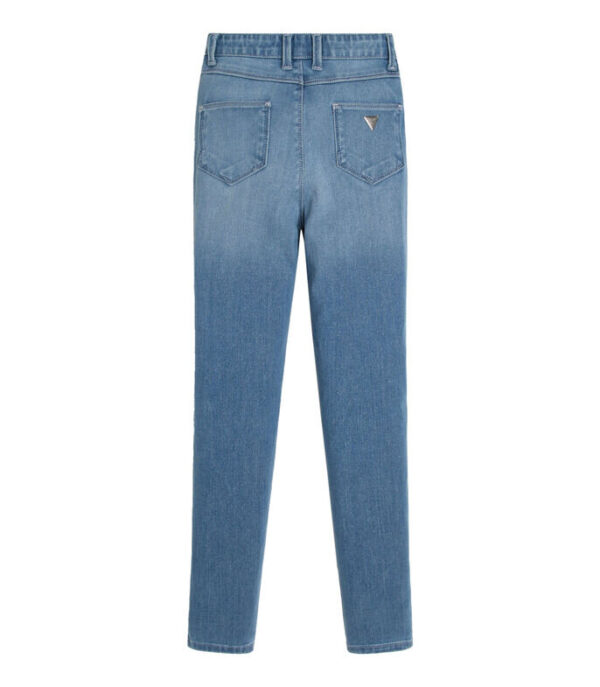 Jeans da bambina con effetto glitter GUESS, di colore azzurro