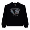 Guess Felpa con Cappuccio Nera Bambine Ragazze