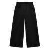 Pantaloni sportivi a gamba larga da bambina di colore nero con lacci e logo Guess metallico