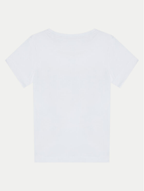 Guess Eco Signature Triangle Tee T-shirt Bianca Bambina