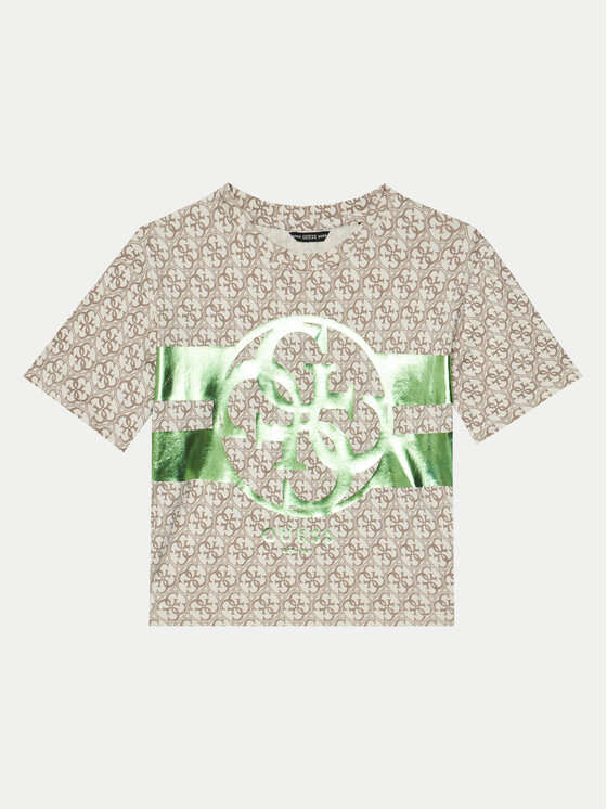 Guess T-shirt Beige Regular Fit Bambini