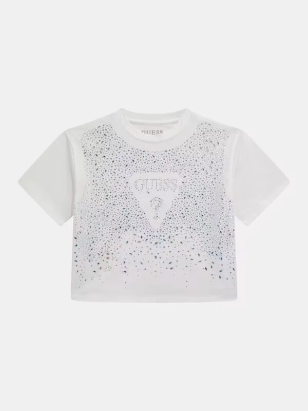 Guess T-shirt con strass all over Bambina
