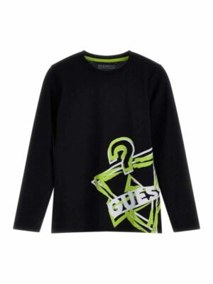 Guess Maglietta Maniche Lunghe Nera Bambino