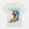 Guess Kids T-shirt stampa logo Bianca  Bambino