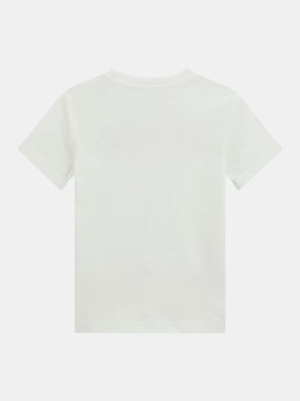 Guess Kids T-shirt stampa logo Bianca  Bambino