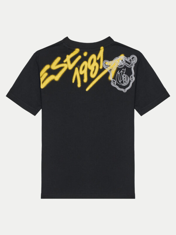 Guess T-shirt Nera Con Stampe Logate Bambino