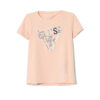 Guess T-shirt Rosa con Stampa per bambini e logo