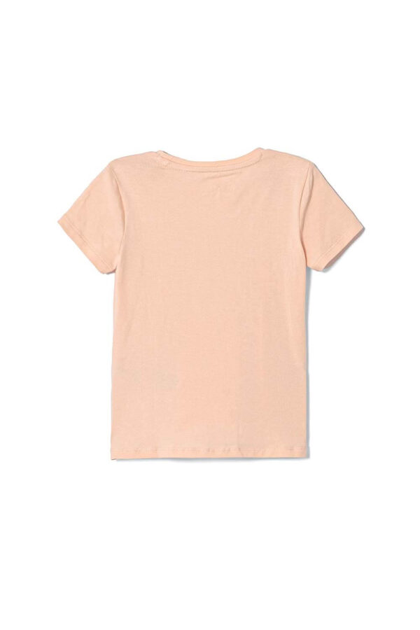 Guess T-shirt Rosa con Stampa per bambini e logo