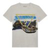 Guess T-shirt bianca con paesaggio per bambini e logo