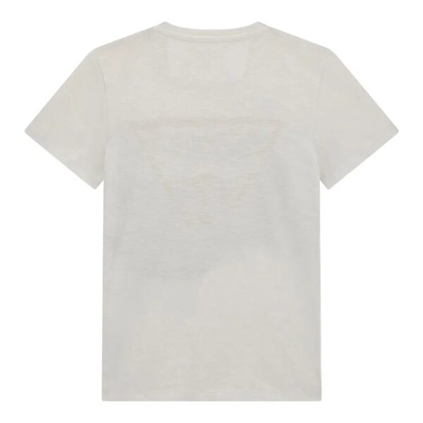 Guess T-shirt bianca con paesaggio per bambini e logo